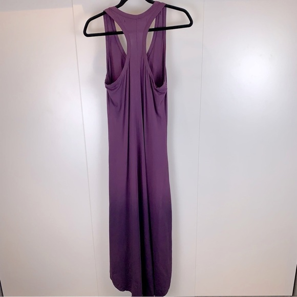 Athleta Purple Dip Dyed Ombre Hi-Lo Racer Back Midi Maxi Tank Dress sz S - Picture 5 of 8